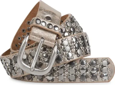 Produktbild von styleBREAKER edler Nietengürtel im Vintage Design, Nieten und Strass, kürzbar, Damen 03010052