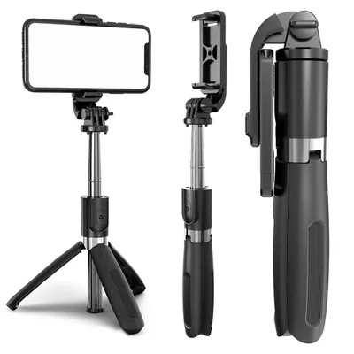 Produktbild von Selfie Stick Stativ, Selfie Stick Bluetooth Handy Stativ mit Fernbedienung Facetime Foto Video Telefonständer für iPhone und Android Smartphone