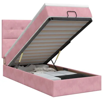 Immagine prodotto di vidaXL Panca letto con materasso e poggiatesta, rosa, 90 x 190 cm, in velluto