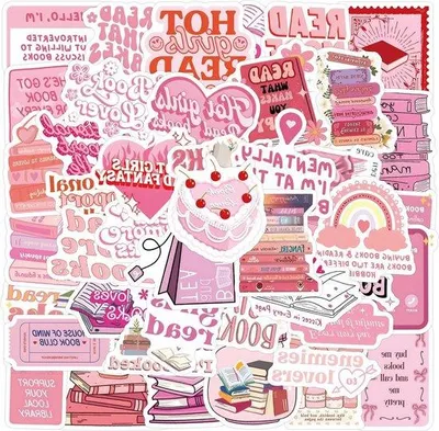 Immagine prodotto di Schattige scrapbook-Stickers - 60 Stück Büchermarken-Accessoires E-Reader-Stickers für Bücherliebhaberinnen.