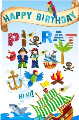 Immagine prodotto di Artebene cartolina Happy Birthday Pirati