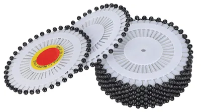 Productafbeelding van Spelden - 480 metalen quiltspelden met parelkoppen - Geschikt voor naaien, kleding maken, borduren en knutselen - Zwart