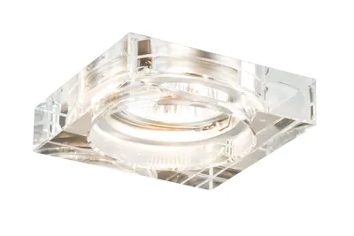 Produktbild von 3er Set Paulmann Einbauleuchtenn Glas Quadrat inkl. LED GU10 6W Neutralweiß 450 Lumen - ergibt 3x 50W Licht