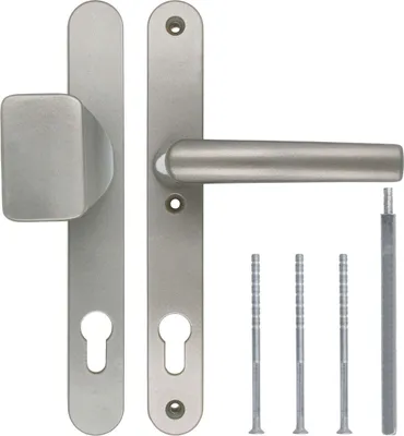 Türgriff DHS 92mm Dunkelsilber F9 - mit Knauf