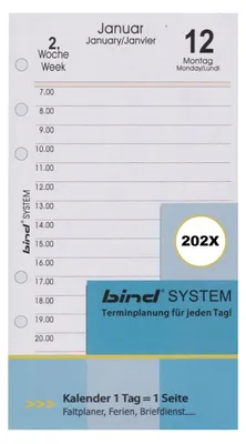 Obrázok produktu pre bind B260325 Kalendereinlage 2025 A6
