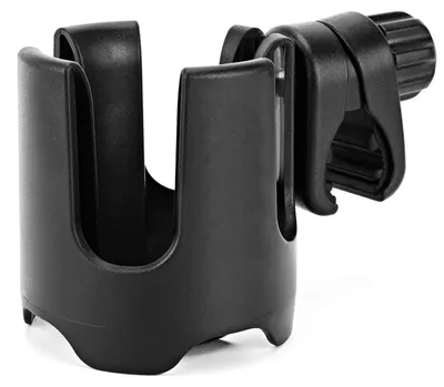 Produktbild von Universal-Getränkehalter 360° drehbar für Kinderwagen, Rollstuhl, Fahrrad, Roller, Schwarz