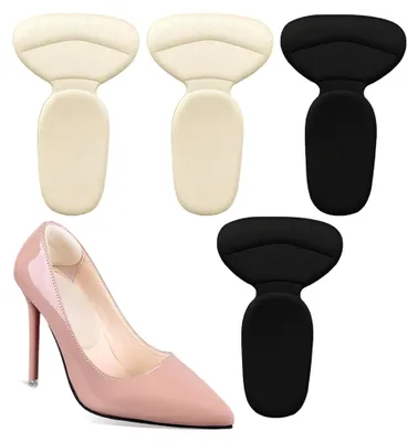 Produktbild von 2 Paar Fersenpolster in Schwarz und Beige für Schuhe