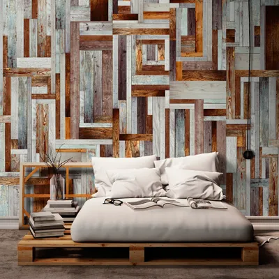 Zdjęcie produktu dla PURO TAPETE - realistyczna tapeta z efektem drewna bez powtórzeń i przesunięć 10m rolka tapety z włókniny fototapeta nowoczesny design fototapeta - drewniane deski parkiet szary brąz f-A-0080-j-c