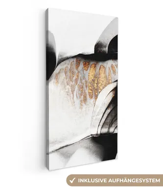 Obrázek produktu pro OneMillionCanvasses® - Plátna - Zlatý - Abstraktní - Design, Nástěnný obraz, Nástěnná dekorace Obývací pokoj, 20x40cm