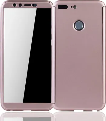 Produktbild von Handyhülle Schutzhülle für Huawei Honor 9 Lite Full Case Cover Displayschutz 360 Rosa