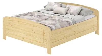 Produktbild von Extra hohes Holzbett 160x200 Massivholzbett Kiefer Zubehör wählbar V-60.44-16ohne Zubehör