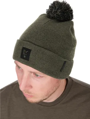 Zdjęcie produktu dla Czapka Męska Wędkarska Fox Collection Bobble Hat - Green/ Black