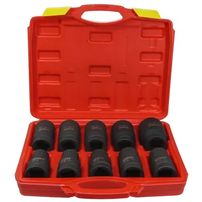 Obrázek produktu pro VERKE Gola ořechy šestihranné kované 1", nástrčné hlavice sada 10 kusů 17-41mm V39465