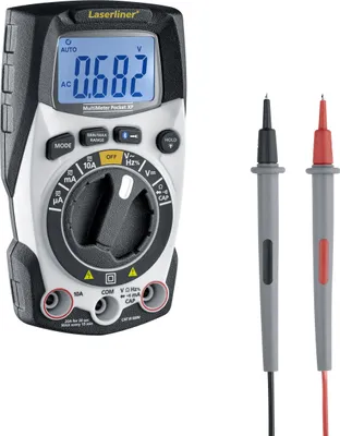 Produktbild von Laserliner Multimeter Pocket XP, Demestisch, Power frequency, Spannung, Schwarz, Grau, w, LCD, CE