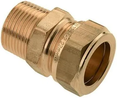 Zdjęcie produktu dla Złączka kompresyjna mosiężna, 3/8" x 12 mm, do rur