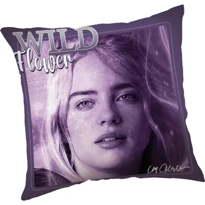 Imagen del producto de Almohada decorativa de Billie Eilish (1 unidad), con impresión digital de alta calidad en ambas caras