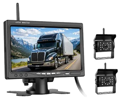 Productafbeelding van Auto-monitor, draadloze camera, nachtzichtfunctie, draadloze achteruitrijcamera
