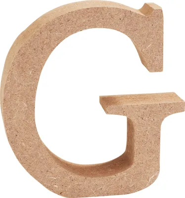 Produktbild von VBS MDF Buchstaben 8 cm hoch 1.5 cm stark ideal für Bastelprojekte Buchstabe "G"