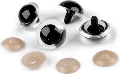 2 Paar Sicherheits-Augen 26mm groß transparent