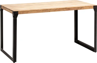 Produktbild von WOHNLING Esszimmertisch 120x60x76 cm Akazie Massivholz Metall Esstisch Industrial Küchentisch mit Metallbeinen Holztisch Klein Speisetisch Esszimmer