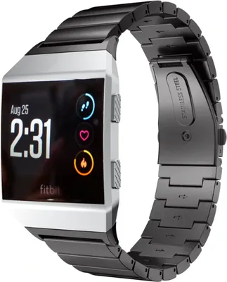 Produktbild von Strap-it® Fitbit Ionic Metallarmband (Schwarz)
