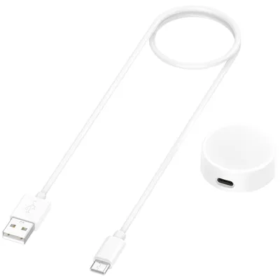 Produktbild von Ladekabel für Samsung Galaxy Watch 9 / 8 / 7 USB-C USB-A mit Ladebase Weiß