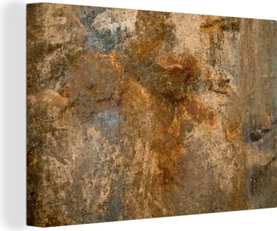 Produktbild von OneMillionCanvasses® - Leinwandbilder - 140x90 cm, Gold - Rost - Abstrakt, Wandbilder Kunstdruck Wanddekoration - Foto auf Leinwand - Gemälde auf Holzrahmen