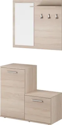 Obrázek produktu pro Nábytek24 Šatní skříň Monti Předsíňový sprchový kout Věšákový panel do předsíně Nábytek do předsíně dub Sonoma