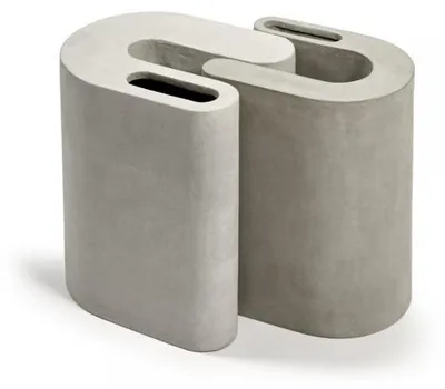 Produktbild von SERAX Vasen Set Ux2 Concrete Grey (2-teilig)