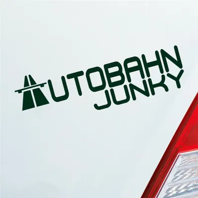 Produktbild von Auto Aufkleber Autobahn Junky Tuning Racing 15x5 cm Dunkelgrün Sticker Heckscheibenaufkleber