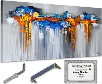 Immagine prodotto di Monica Mirafiori I 100% DIPINTO A MANO I Quadro "Miraggio" 140x70cm | Quadro dipinto a mano | Quadro acrilico | Quadro acrilico molto grande I Quadri d'arte moderna I Quadri d'arte