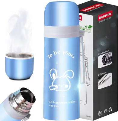Zdjęcie produktu dla Kubek Termiczny Termos Próżniowy Stal 500Ml + Kubek