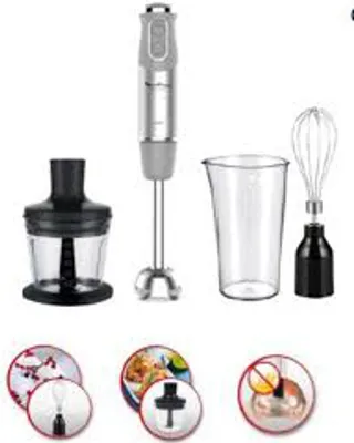 Produktbild von Moulinex Quickchef, Pürierstab, 0,8 l, Pulsfunktion, 1000 W, Grau, Edelstahl