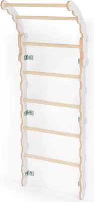Image de MAMOI® Espalier en bois, Mur escalade suedois pour enfant, Échelle suedoise pour bebe, Jeux descalade et gym avec accessoires