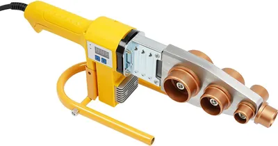 Produktbild von Wasserrohrschweißgerät - 850W Kunststoffrohr Schweißmaschine - 220V - 6 Heizbacken - Für PPR PB PE PERT PP - Gelb