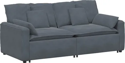 Immagine prodotto di Divano Modulare con Cuscini Grigio Scuro