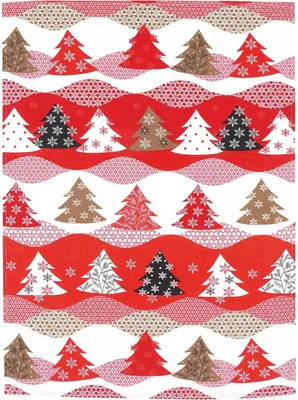 Produktbild von Kracht 3er Pack Halbleinen Küchentuch Winterwald 50x70 cm