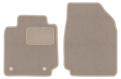 Obrázok produktu pre Predné velúrové koberce pre: Nissan Micra K12 2002-2010 (hatchback) – 2 ks, béžové, na mieru – Wielganizator LUX