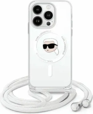 Image de Karl Lagerfeld Crossbody Iml Karl Head Magsafe Case For Iphone 16 Pro - Transparent