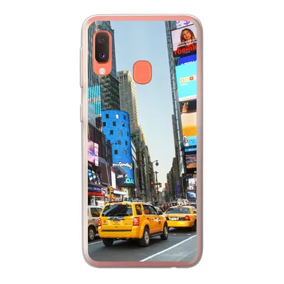 Produktbild von MuchoWow® Handyhülle Schutzhülle Hülle für Samsung Galaxy A20e New York - Taxi - Gelb Silikon Softcase Handy Hülle - Abdeckung
