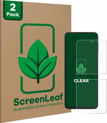 Produktbild von 2x ScreenLeaf Schutzfolie für Samsung Galaxy Z Flip 4 nachhaltiger Displayschutz Display Schutz Folie Klar Transparent