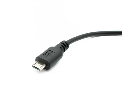 Produktbild von SYSTEM-S USB 2.0 Kabel 30 cm Micro B Stecker zu Buchse Schalter Adapter in Schwarz