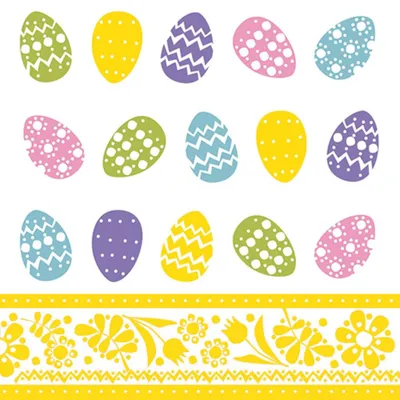 Produktbild von Papstar Serviette Coloured Eggs