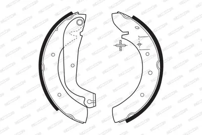 Produktbild von FERODO Bremsbackensatz Trommelbremse Hinten für FIAT DUCATO Kasten (290) 254mm FSB270
