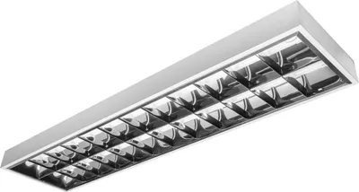 Produktbild von LED Rasterleuchte 2x150cm T8 Anbau - Leuchten Rasteranbauleuchte Stahlblech vorverdrahtet für Led Röhren Büroleuchte Deckenleuchte Deckenlampe - GTV