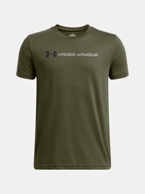 Productafbeelding van Under Armour logo, T-shirt met korte mouwen, model "Wordmark", voor jongens van 8 jaar