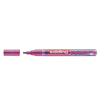 Zdjęcie produktu dla edding Glanzlackmarker 751 pink-metallic, Strichstärke: ca. 1-2 mm 10 Stück Verkaufseinheit 662386 4004764953851