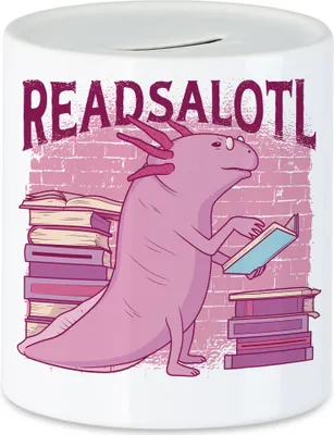 Produktbild von Reads a lotl Spardose Bücherwürmer Wurmmotiv Tierliebe Bücherliebe Bücherfreund Tierfreund Buch lesen Bücher Spaß