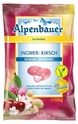 Produktbild Alpenbauer Klassik Ingwer Kirsch Bonbons mit milder Schärfe 120g