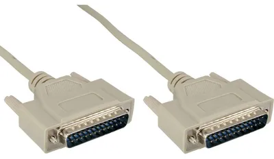 Productafbeelding van InLine® 11119M Serielles Kabel, 25pol Stecker / Stecker, vergossen, 1:1 belegt, 10m
